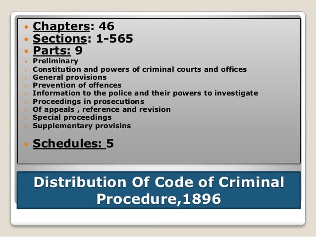 criminal procedure code 1898